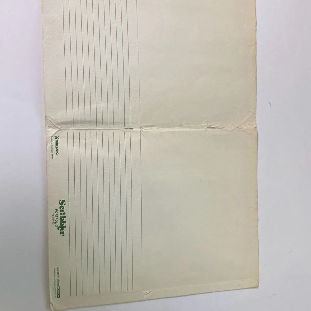 Lot 4 1980s Duo Tang Scribbler portfolio folders 57460 UNUSED